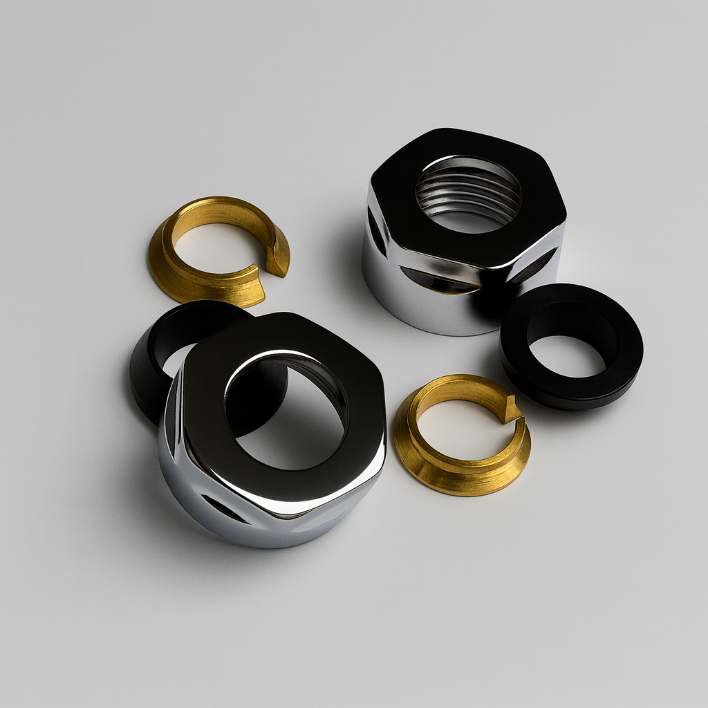 2er-Set Anschlussadapter 15 mm Kupferrohr 3/4'' - Chrom für Heizkörper-Hahnblock (Klemmringverschraubung)