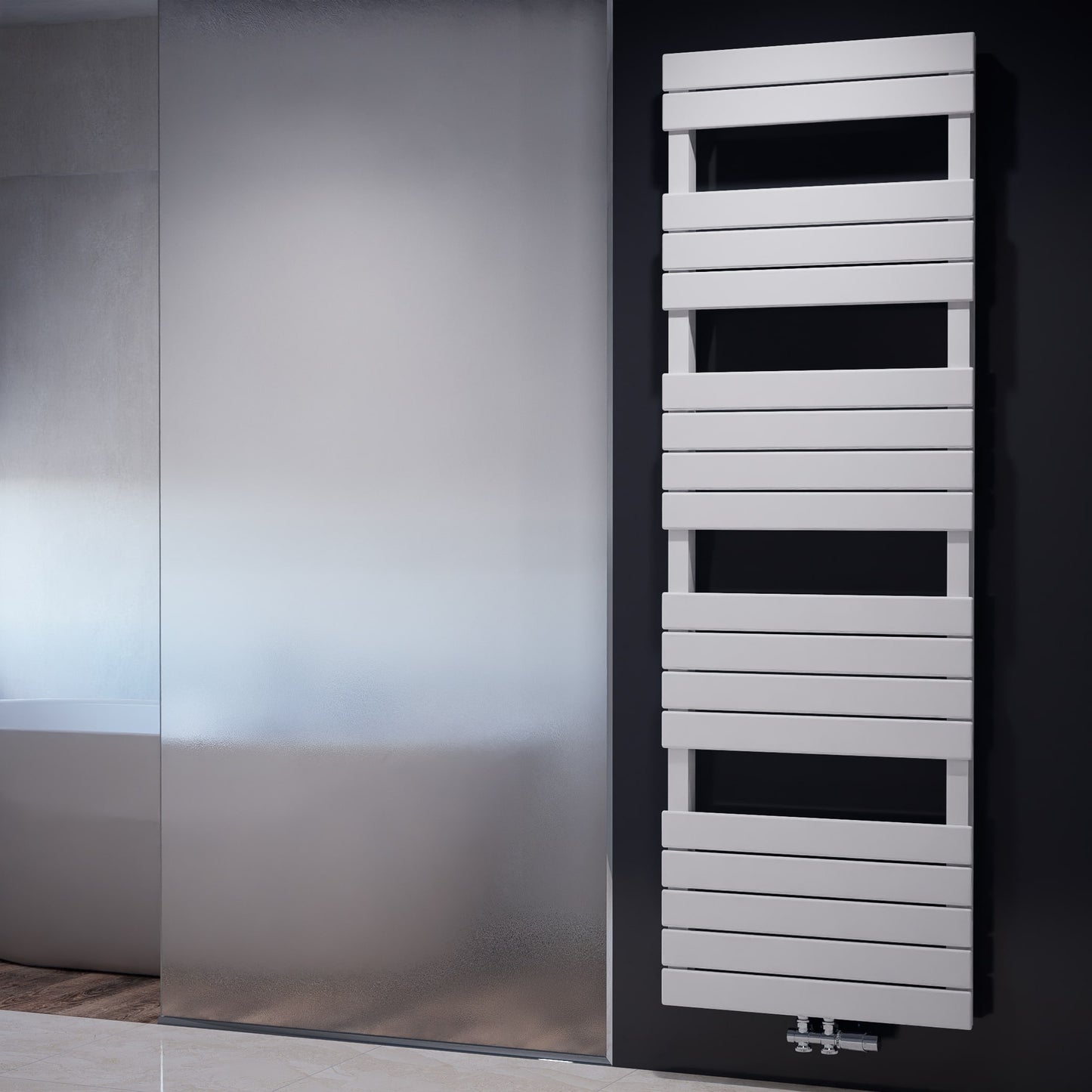 Badheizkörper Handtuchheizkörper Modell "PULLMANN" Weiß Design Heizung/Handtuchwärmer Paneelheizkörper