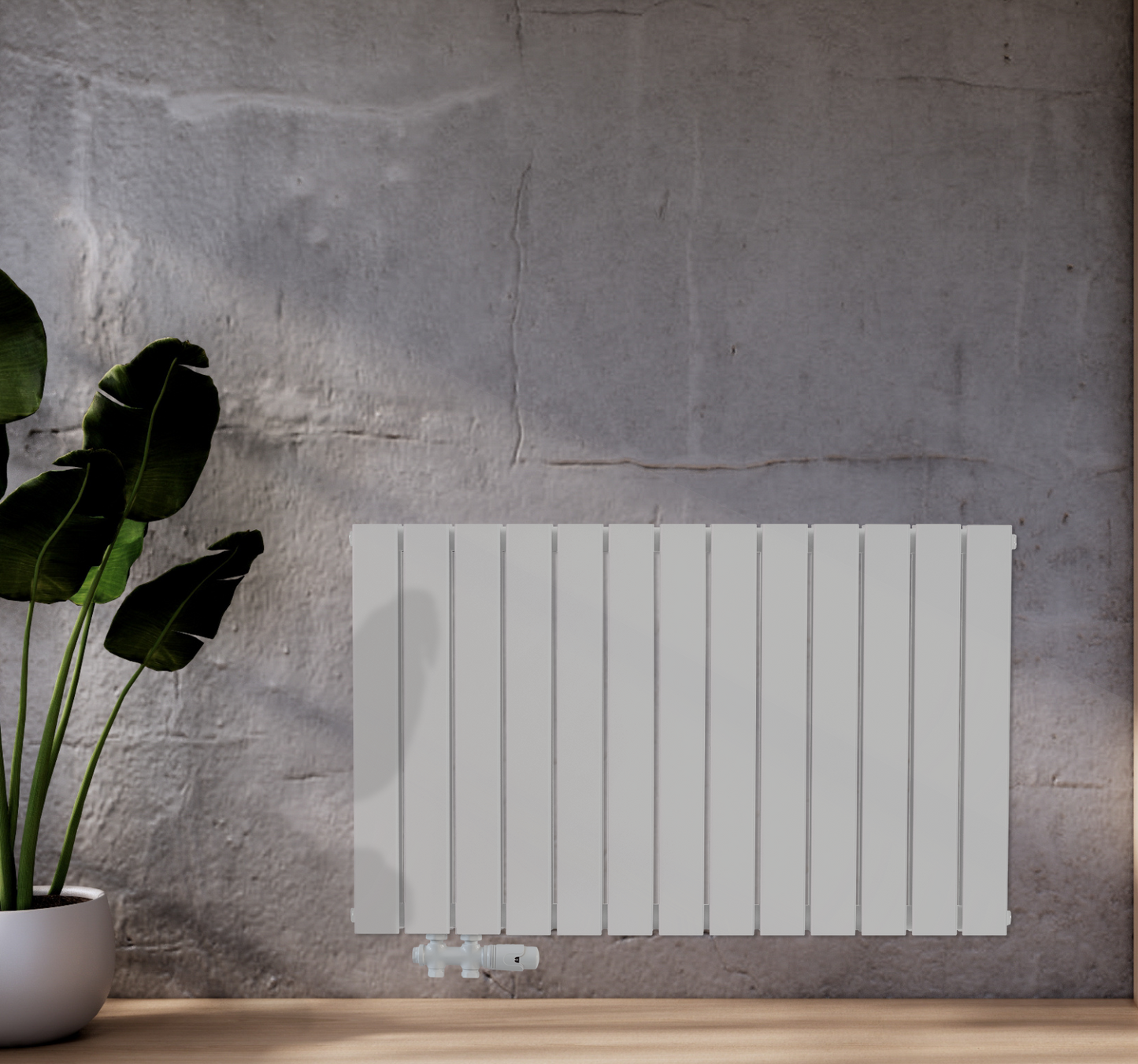 Paneel-Heizkörper Modell "Heatline" Weiß Horizontal Doppellagig