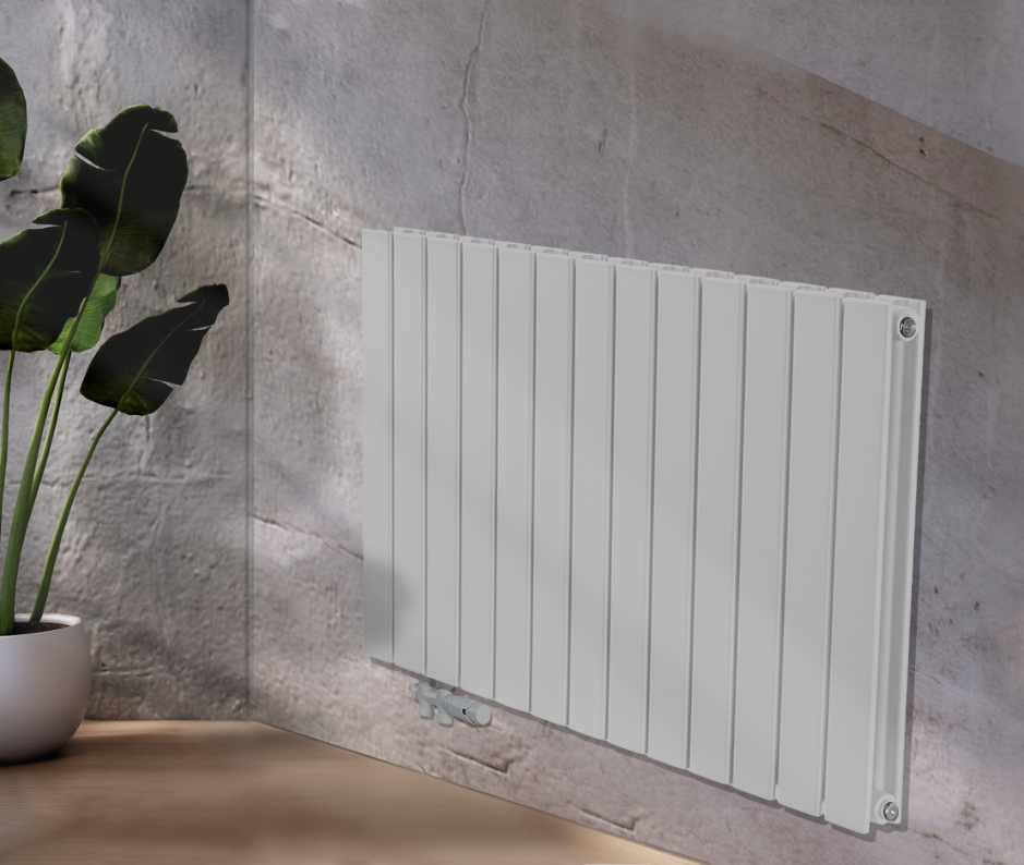 Paneel-Heizkörper Modell "Heatline" Weiß Horizontal Doppellagig