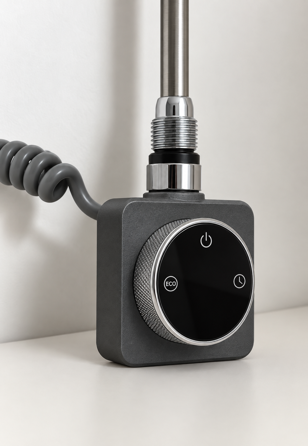 Elektrischer Heizstab für Badheizkörper mit Thermostat & Timer – 600W / 1000W – Weiß & Anthrazit