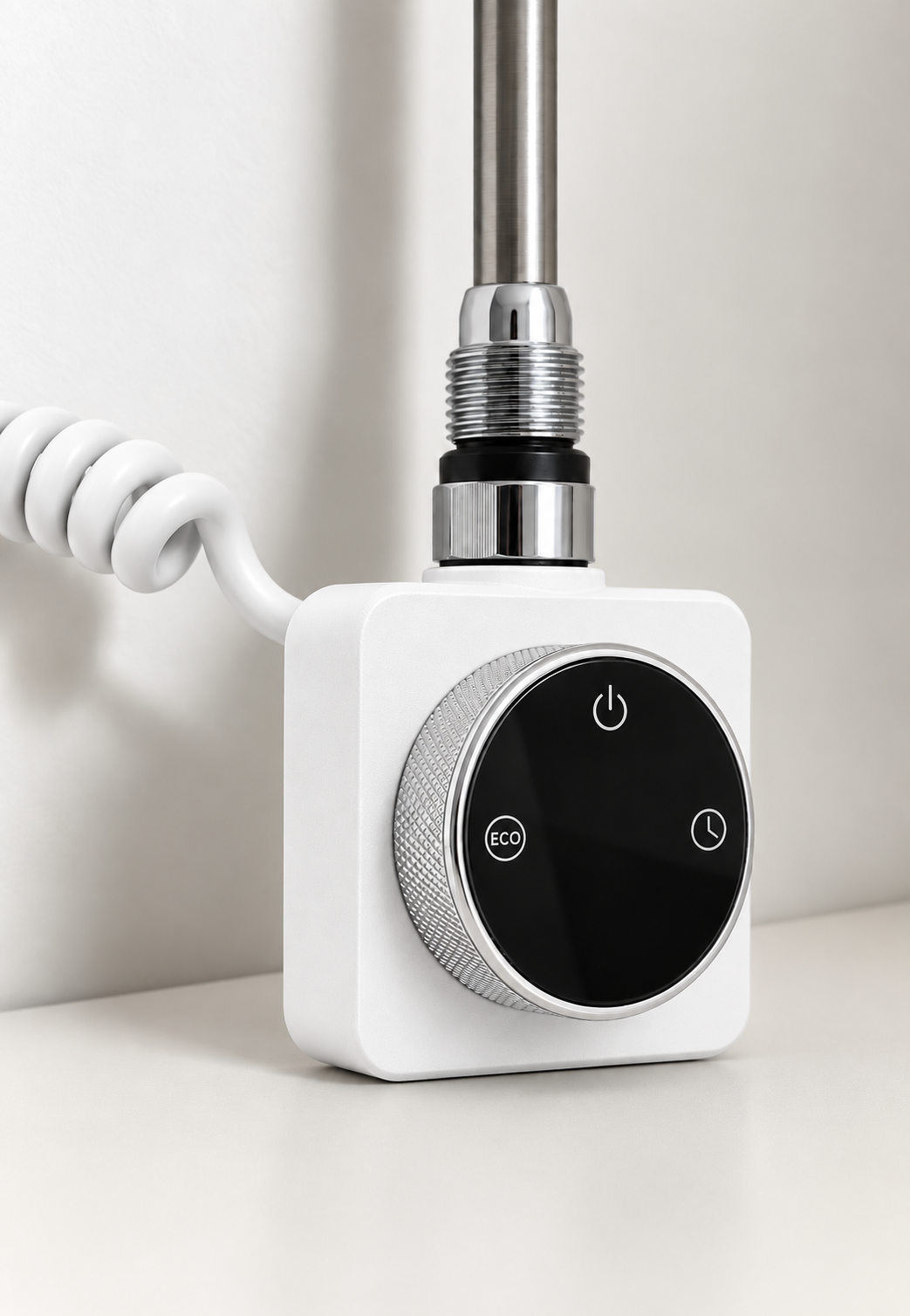 Elektrischer Heizstab für Badheizkörper mit Thermostat & Timer – 600W / 1000W – Weiß & Anthrazit