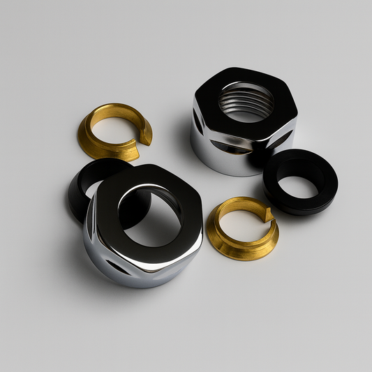 2er-Set Anschlussadapter 15 mm Kupferrohr 3/4'' - Chrom für Heizkörper-Hahnblock (Klemmringverschraubung)